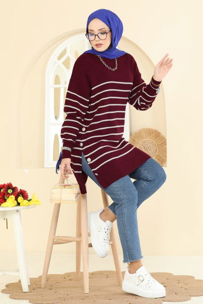 A.Y.D. - Tunic 2751AYD574-MS Burgundy