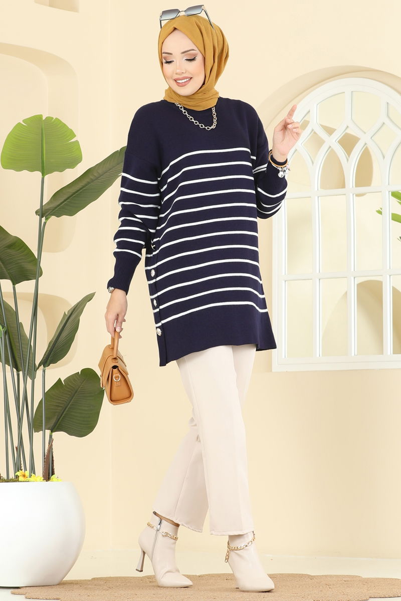 بلوز كحلي 2751AYD574-MS