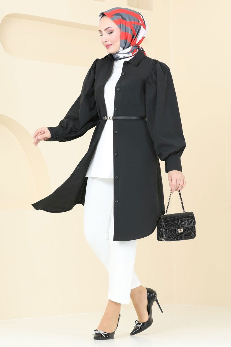 بلوز أسود 3039KTR750-MS