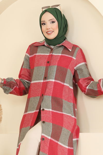 K.T.R. - بلوز كاكي وأحمر 3068KTR750-MS - 414607