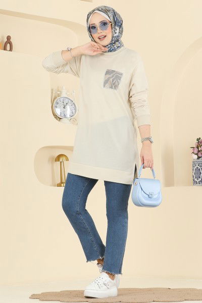 O.Z.N. - Tunic 306OZN1046-MS Beige