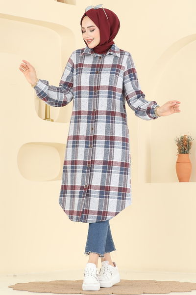 K.T.R. - بلوز خمري و أزرق 3070KTR750-MS - 418614