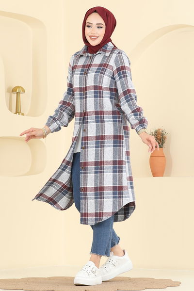 K.T.R. - بلوز خمري و أزرق 3070KTR750-MS - 418615