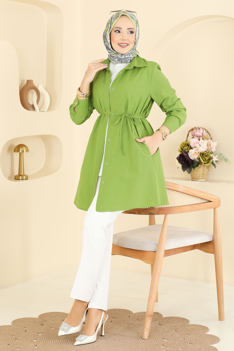 بلوز أخضر 3077KTR750-MS