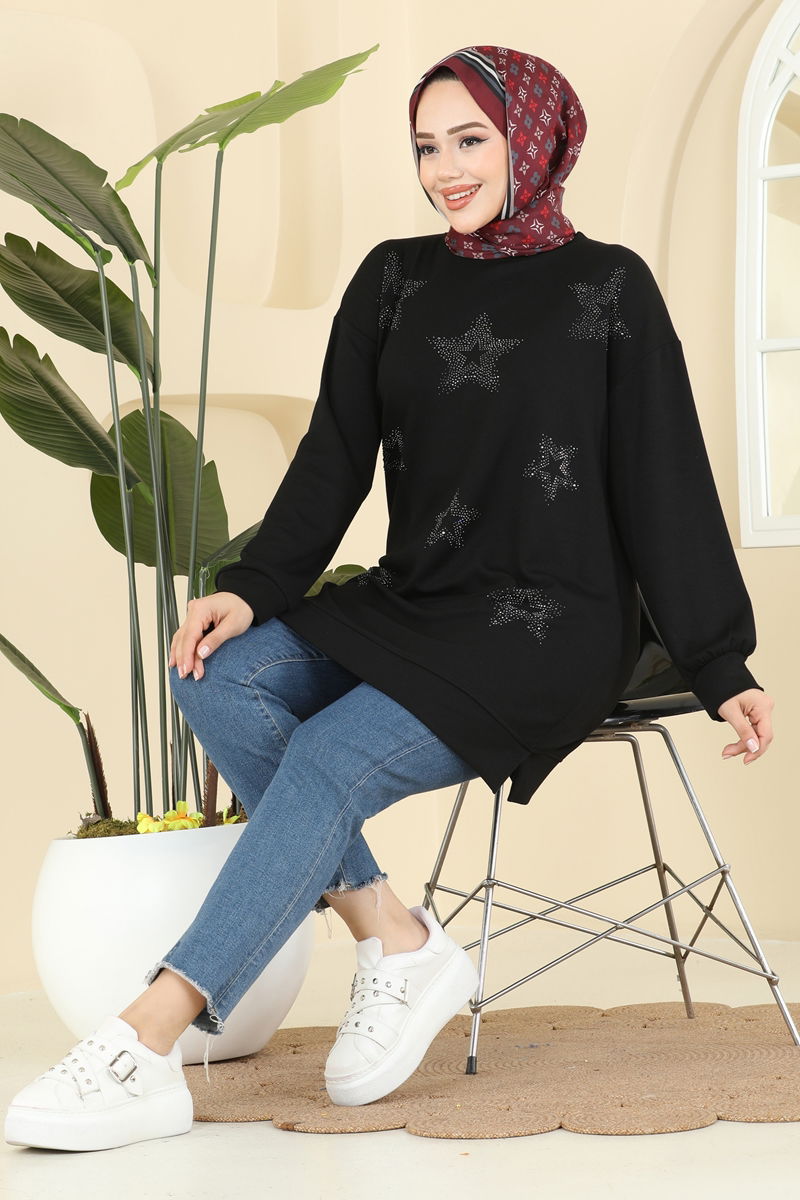 بلوز أسود 3225HBS856-MS