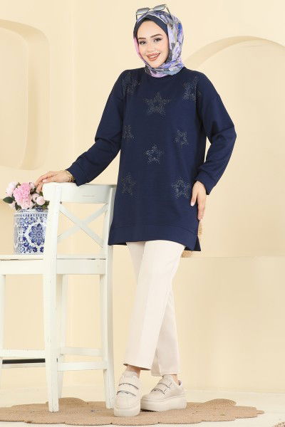 H.B.S. - Tunic 3225HBS856-MS Navy Blue