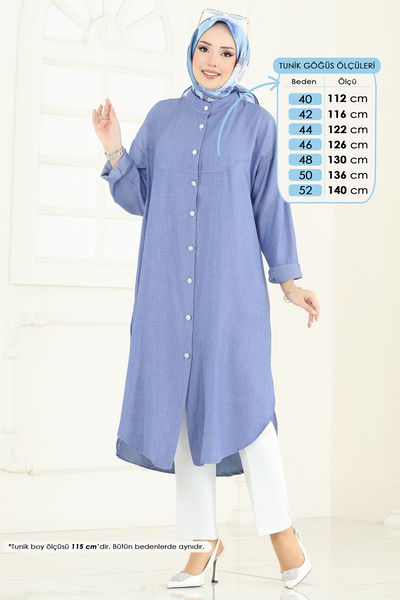 H.B.S. - Tunic 324HBS856-MS Light Denim - 388582