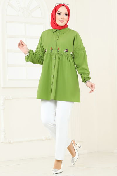 A.S.N. - بلوز أخضر فستقي 4060ASN888-MS - 390513