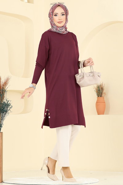 K.L.N. - Tunic 5006KLN570-MS Burgundy - 428146