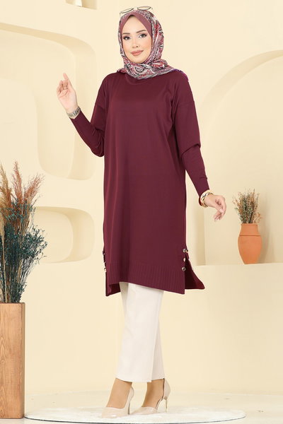 K.L.N. - Tunic 5006KLN570-MS Burgundy - 428147