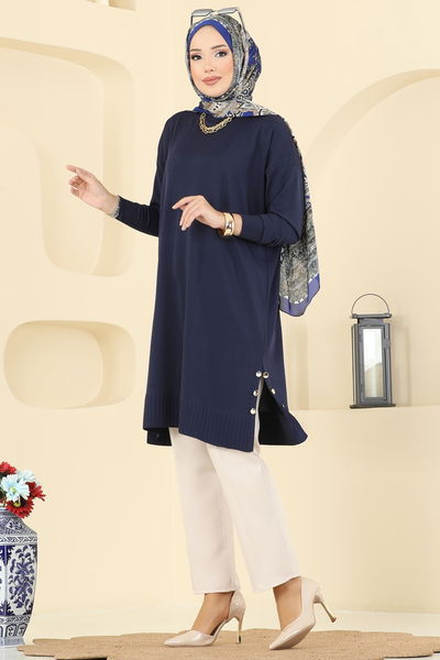 K.L.N. - Tunic 5006KLN570-MS Navy Blue - 400381