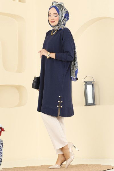 K.L.N. - Tunic 5006KLN570-MS Navy Blue