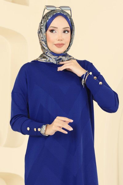 K.L.N. - Tunic 5021KLN570-MS Saxe