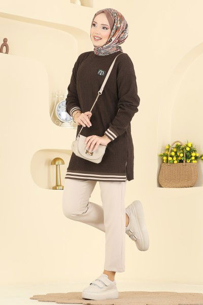 P.R.M. - بلوز بني 708PM271-MS