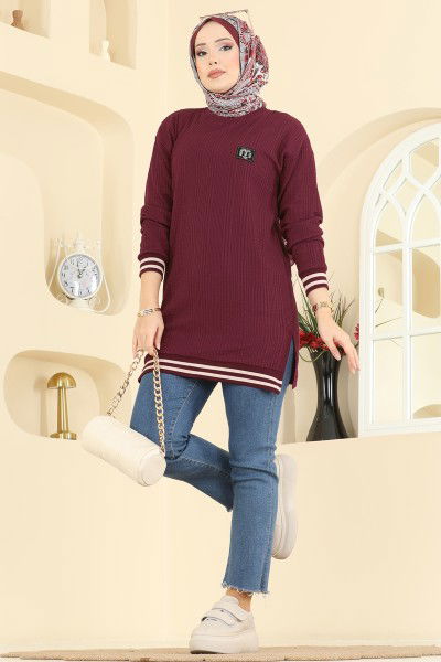 P.R.M. - Tunic 708PM271-MS Burgundy