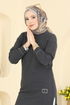بلوز رمادي غامق 709PM271-MS - Thumbnail