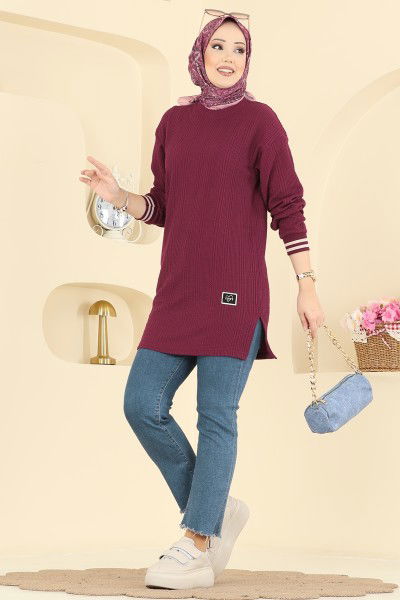 P.R.M. - Tunic 709PM271-MS Burgundy