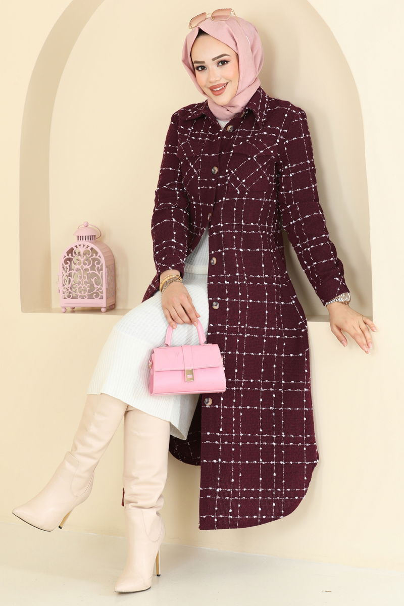 بلوز خمري 9052S324-MS