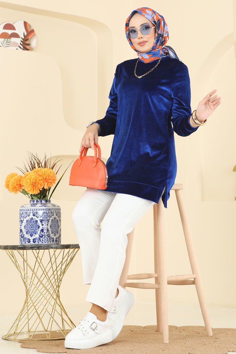 بلوز نيلي ASM2833-MS