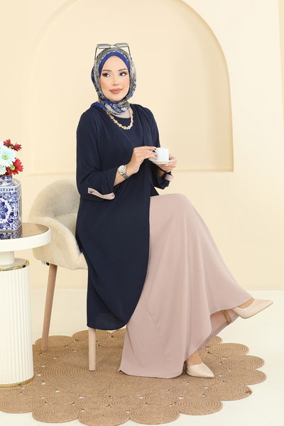 S.L. - Tuniği Yırtmaçlı Elbiseli Takım 2742SL432-MS Laci&Vizyon - 403999