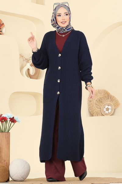 A.Y.D. - V Yaka Triko Hırka 2729AYD574-MS Laci - 403654