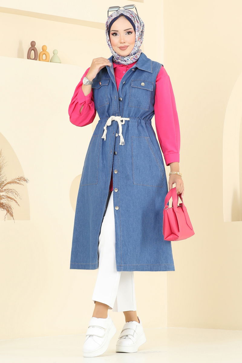 سترة جينز فاتح 9156PLK541-MS