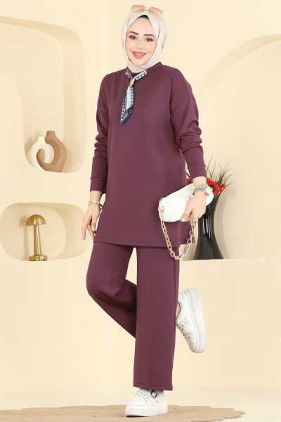 A.Y.D. - Yakası Fular Detaylı Takım 2783AYD574-MS Bordo