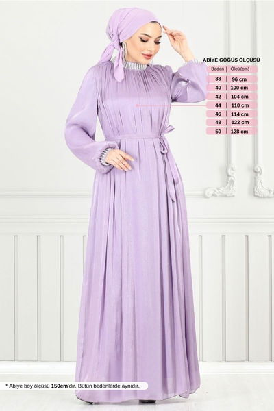 MRV Y.G.S. - Yakası İncili Abiye 4023YGS898-M Lila - 354934