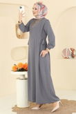 M.O.R. - Yandan Bağcıklı Aerobin Elbise 5007MDA386-MS Gri