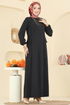 Yandan Bağcıklı Aerobin Elbise 5007MDA386-MS Siyah - Thumbnail