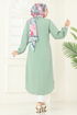 Yandan Yırtmaçlı Terikoton Tunik 4109PM271-MS Mint - Thumbnail
