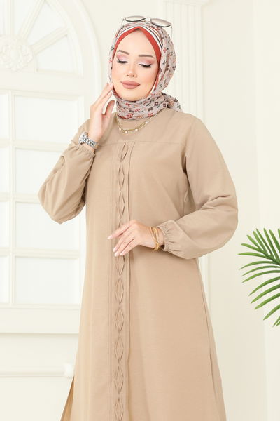 P.R.M. - Yandan Yırtmaçlı Terikoton Tunik 4109PM271-MS Vizyon - 363452