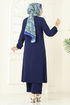 Yandan Yırtmaçlı Tesettür Takım 1996FON792-MS Laci - Thumbnail