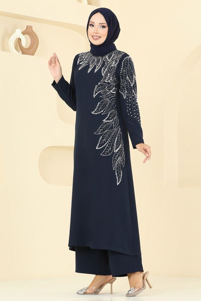 A.B.K. - Yaprak Detay Taşlı Takım 8098ABK1075-MS Laci - 392134