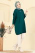 Yarım Boğazlı Triko Tunik 1047KLN570-MS Petrol - Thumbnail