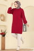Yarım Boğazlı Triko Tunik 2734AYD574-MS Kırmızı - Thumbnail