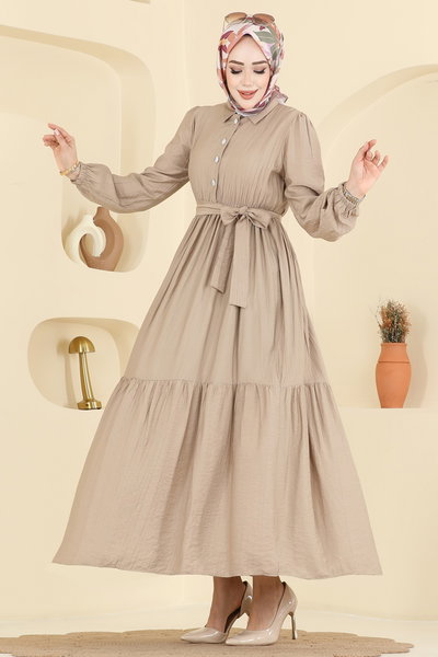 A.Y.D. - Yarım Düğme Detaylı Elbise 2781AYD574-MS Vizyon - 423451