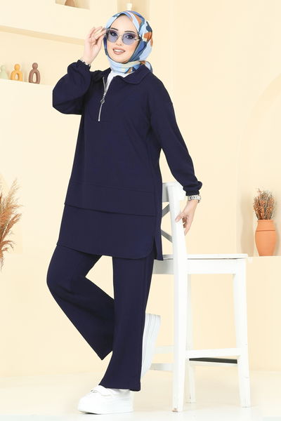 H.B.S. - Yarım Fermuarlı Modal Kumaş Takım 5017HBS856-MS Laci - 392416