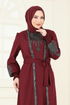 Yelekli Abiye Elbise Takım ASM2758-MS Bordo - Thumbnail