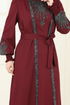 Yelekli Abiye Elbise Takım ASM2758-MS Bordo - Thumbnail