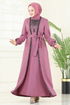 Yelekli Abiye Elbise Takım ASM2758-MS Gül Kurusu - Thumbnail