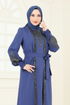 Yelekli Abiye Elbise Takım ASM2758-MS İndigo - Thumbnail