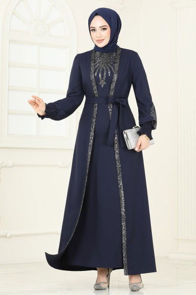 A.S.M. - Yelekli Abiye Elbise Takım ASM2758-MS Laci