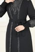 Yelekli Abiye Elbise Takım ASM2758-MS Siyah - Thumbnail