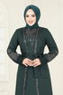 Yelekli Abiye Elbise Takım ASM2758-MS Zümrüt - Thumbnail
