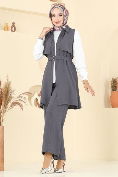 D.V.L. - Yelekli Aerobin Üçlü Takım 450DVL817-MS Antrasit - 387686