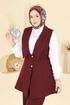 Yelekli Dabıl Üçlü Takım 2817SL432-MS Bordo - Thumbnail