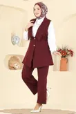 S.L. - Yelekli Dabıl Üçlü Takım 2817SL432-MS Bordo