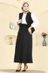 Yelekli Şık Dabıl Takım 2646SL432-MS Siyah - Thumbnail