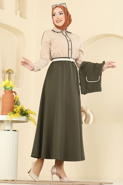 S.L. - Yelekli Şık Dabıl Takım 2763SL432-MS Haki - 415783